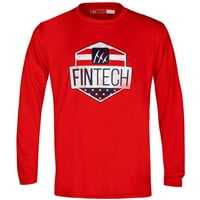 Тениска на Fintech USA Shield Sun Defender UV с дълъг ръкав - среден - високорисков червен