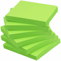 Лепкави бележки Бележки за самозалепващи се зелени цветни подложки, листове подложка