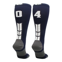 ID на Navy White Player Over the Calf Number чорапи