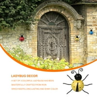 Frcolor железни калинки стена изкуство декори градина орнамент цветни насекоми стена висящи декори