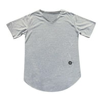 Ризи за мъже v ръкави солидни плюс тениска с къси цветове на шията