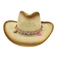 Baycosin Straw Cowboy Hat Outback Western Men дамска каубойска шапка