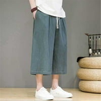 Панталони Akiihool за мъже модни летни мъжки товарни панталони мъже модни панталони ежедневни работи Chino Pants DrawString