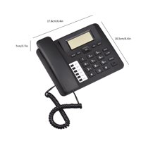 Черен шнур Телефон бюро стационарен телефон Телефон DTMF FSK Dual System Поддръжка на ръце свободен редиационен флаш скорост на циферблата на циферблата вграден IC чип звук
