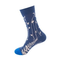 Tawop чорапи за мъже жени мъжки унизийски подаръци отпечатани ежедневни зимни топло памучно плетене мек дълъг син един размер