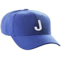 Daxton Classic бейзболна шапка бродирана до z букви структурирана капачка от среден профил - Royal, Letter J