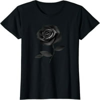 Красива тениска на черно розово цвете
