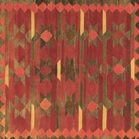 Ahgly Company Indoor Square Southwestern Brown Country Country Rugs, 8 'квадрат
