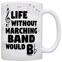 Thiswear Funny Music Gifts Life без маршируване на групата ще b flat tuba drum coffeed бележки