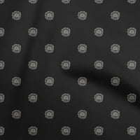 OneOone Cotton Jersey Black Fabric Block Craft Projects Decor Fabric Отпечатано от двора широк