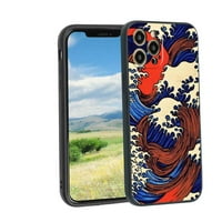 Съвместим с калъфа за телефон iPhone Pro Ma, японски-канагава-великолепна вълна-Естетика-Абсет-Арт-Стила за мъже, гъвкави силиконови калъфи за шок за iPhone Pro Max